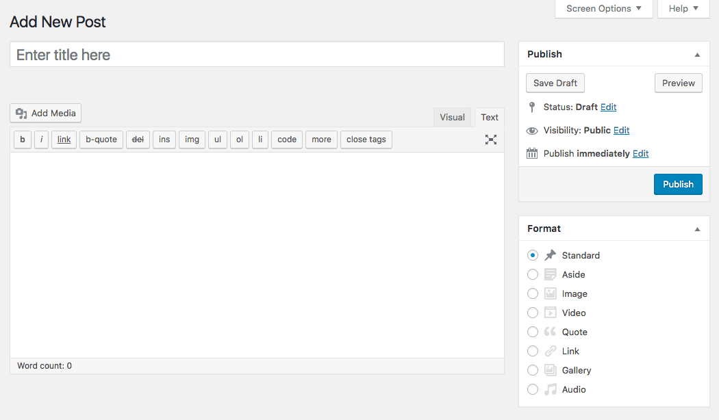 wordpress-post-editor The WordPress post editor.