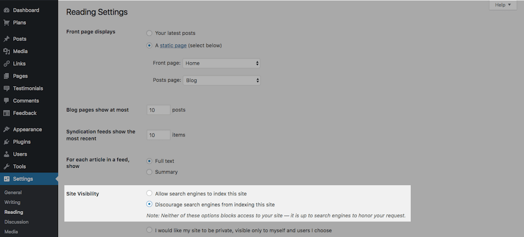 wordpress-settings-reading
