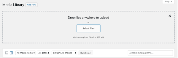 add image and video files via the WordPress media library