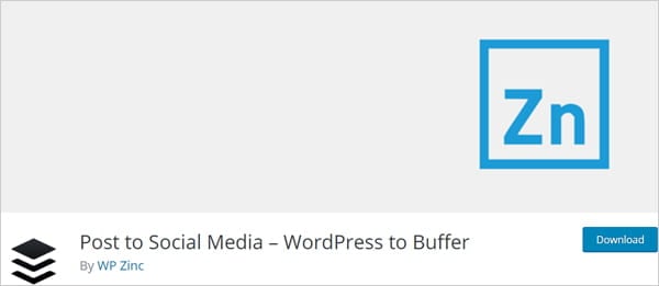 WordPress To Buffer - Post to social media plugin.