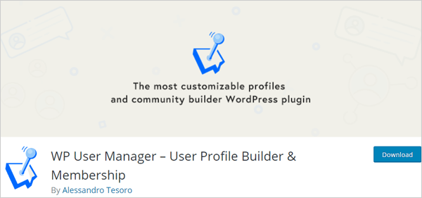 WP User Manager – User Profile Builder & Membership